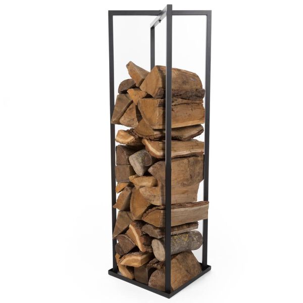 Perel Kaminholz-Halter 34x34x118cm Schwarz