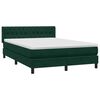 vidaXL Boxspringbett mit Matratze Dunkelgr&uuml;n 160x210 cm Samt