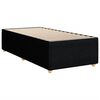 vidaXL Boxspringbett mit Matratze Schwarz 90x200 cm Stoff