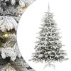 vidaXL K&uuml;nstlicher klappbarer Weihnachtsbaum Wei&szlig; 210 cm PE und PVC