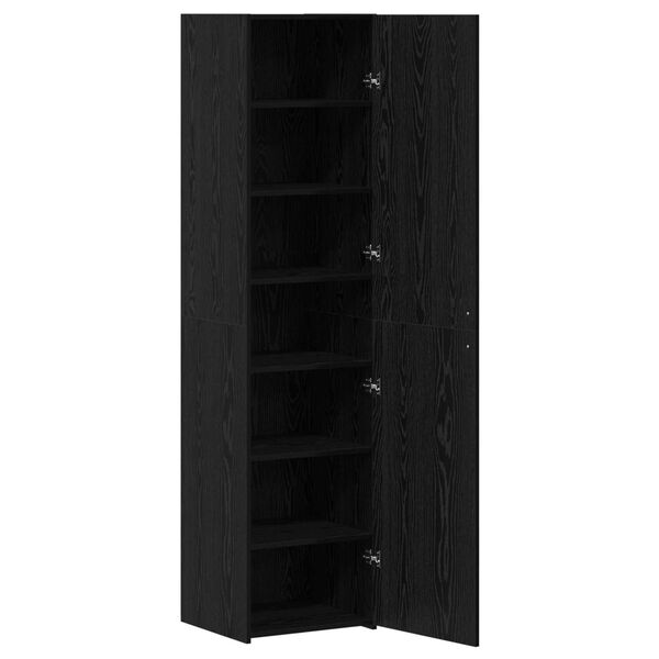 vidaXL Highboard 2 pcs Schwarz Eichen-Optik 45 x 42,5 x 185 cm