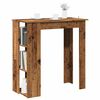 vidaXL Bartisch mit Regal Altholz-Optik 102x50x103,5 cm Holzwerkstoff