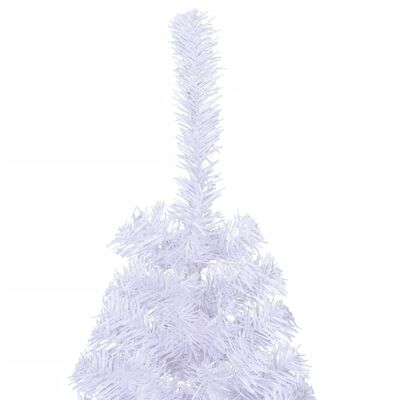 vidaXL Künstlicher Halb-Weihnachtsbaum mit Ständer Weiß 120 cm PVC