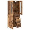 vidaXL Highboard mit Schubladen 2 pcs Altholz Holzwerkstoff