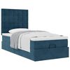 vidaXL Ottoman-Bett mit Matratzen Dunkelblau 90x190 cm Samt