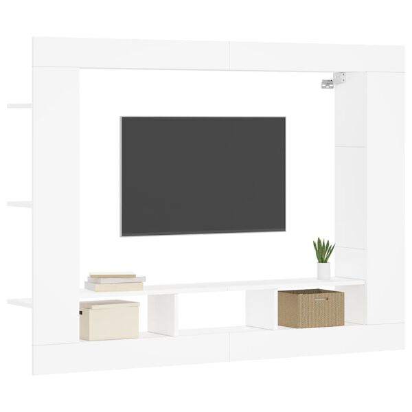 vidaXL TV-Schrank Wei&szlig; 152x22x113 cm Holzwerkstoff