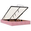 vidaXL Bettgestell mit Matratze mit Matratze 2 pcs Rosa Samt