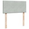 vidaXL Boxspringbett mit Matratze Hellgrau 90x190 cm Samt