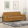 vidaXL 3-Sitzer-Sofa mit Kissen Braun 180 cm Samt