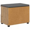 vidaXL Flurbank mit Kissen mit Speicher Artisan-Eiche 60 x 38 x 46 cm