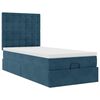 vidaXL Ottoman-Bett mit Matratzen Dunkelblau 80x200 cm Samt