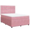 vidaXL Boxspringbett mit Matratze Rosa 140x190 cm Samt
