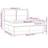 vidaXL Boxspringbett mit Matratze Hellgrau 180x200 cm Stoff