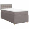 vidaXL Boxspringbett mit Matratze Taupe 80x200 cm Stoff