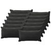 vidaXL Kissenbezug 12 pcs HOUTEN Schwarz 40 x 80 cm Samt
