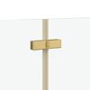 vidaXL Duschabtrennung Transparent und Gold 95 x 140 cm