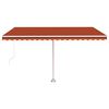 vidaXL Standmarkise Manuell Einziehbar 450x350 cm Orange/Braun