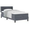 vidaXL Boxspringbett mit Kopfteil Dunkelgrau 200 x 90 cm Samt