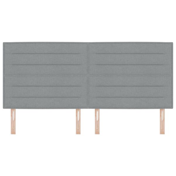 vidaXL Kopfteil Hellgrau 200 cm Stoff