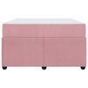 vidaXL Bettgestell mit Matratze mit Matratze Rosa 120 x 200 cm Samt