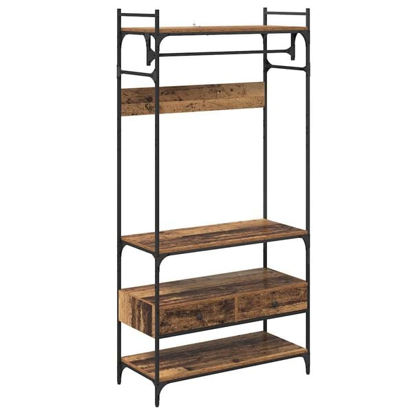 vidaXL Kleiderschrank Altholz 89 x 39 x 184.5 cm Holzwerkstoff