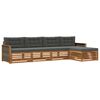 vidaXL Outdoor-Sofagarnitur mit Kissen 5 pcs Natur und Anthrazit