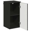 vidaXL Badezimmerschrank Wandmontiert Schwarz 30 x 31,5 x 61 cm