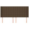 vidaXL Kopfteil mit Ohren Dunkelbraun 183x16x118/128 cm Stoff