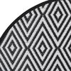 vidaXL Outdoor-Teppich ARAKIL Wei&szlig; und Schwarz &Oslash;200 cm PP