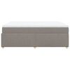 vidaXL Boxspringbett mit Matratze Taupe 140x190 cm Stoff