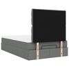 vidaXL Ottoman-Bett mit Matratze Dunkelgrau 120x200 cm Stoff