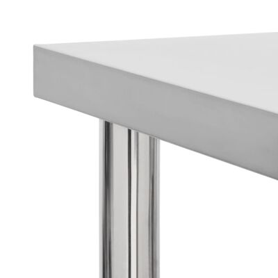 Produktbild von Edelstahl Arbeitstisch 60x45x85 Cm Mit 4 Rollen – 300 Kg Tragkraft, Stabil & Vielseitig Für Küche, Restaurant & Praxis