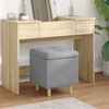 vidaXL Ottoman mit Stauraum Hellgrau 40 x 40 x 45 cm Stoff