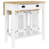 vidaXL 3-tlg. Bar-Set Wei&szlig; Massivholz Kiefer