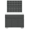 vidaXL Boxspringbett mit Matratze Dunkelgrau 90x200 cm Stoff