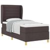 vidaXL Boxspringbett mit Matratze Dunkelgrau 90x190 cm Dunkelbraun
