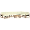 vidaXL Outdoor-Sofagarnitur 9 pcs Wei&szlig; und Creme 79 x 79 x 37 cm