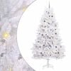 vidaXL K&uuml;nstlicher Weihnachtsbaum 270 cm PVC und Stahl Wei&szlig;