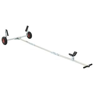 vidaXL Verstellbarer Bootstrailer mit Luftreifen 200 kg Load Silber