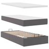 vidaXL Ottoman-Bett mit Matratze Grau 80x200 cm Kunstleder