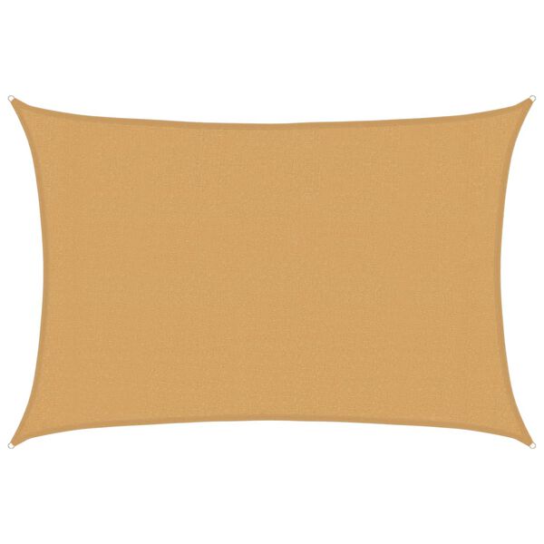 vidaXL Sonnensegel 160 g/m&sup2; Rechteckig Sandfarben 3x5 m HDPE
