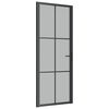 vidaXL Innent&uuml;r 83x201,5 cm Schwarz Mattglas und Aluminium