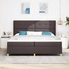 vidaXL Boxspringbett mit Matratze Braun 200 x 200 cm Stoff