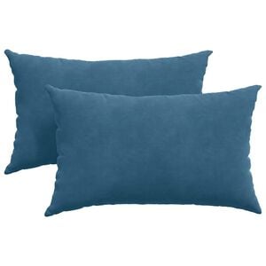 vidaXL Sofakissen 2 St&uuml;ck Blau 50 x 30 cm Cordstoff