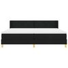 vidaXL Boxspringbett mit Matratze Schwarz 200 x 200 cm Polyester