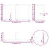 vidaXL Couchtischbeine T-Form 2 Stk. Wei&szlig; 70x25x(42-43) cm Stahl