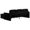 vidaXL Modulares 3-Sitzer-Schlafsofa Schwarz Stoff