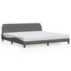 vidaXL Bettgestell "Dover" Dunkelgrau 193x203 cm Stoff