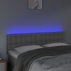 vidaXL LED Kopfteil Grau 144x5x78/88 cm Kunstleder
