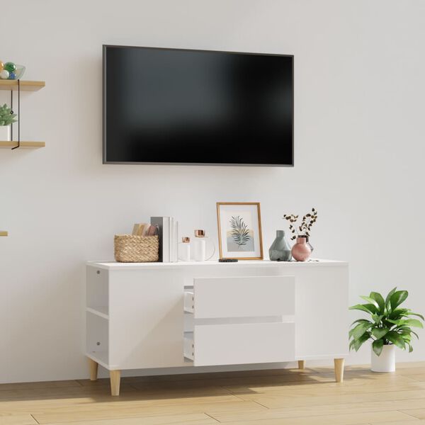 vidaXL TV-Schrank Wei&szlig; 102x44,5x50 cm Holzwerkstoff